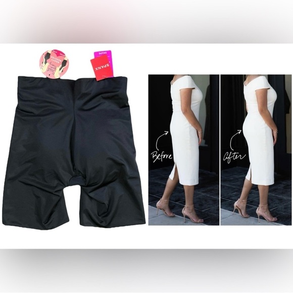 *NWT* SPANX Suit Your Fancy Booty Booster Mid-thigh Short w/removable pads - Picture 1 of 7